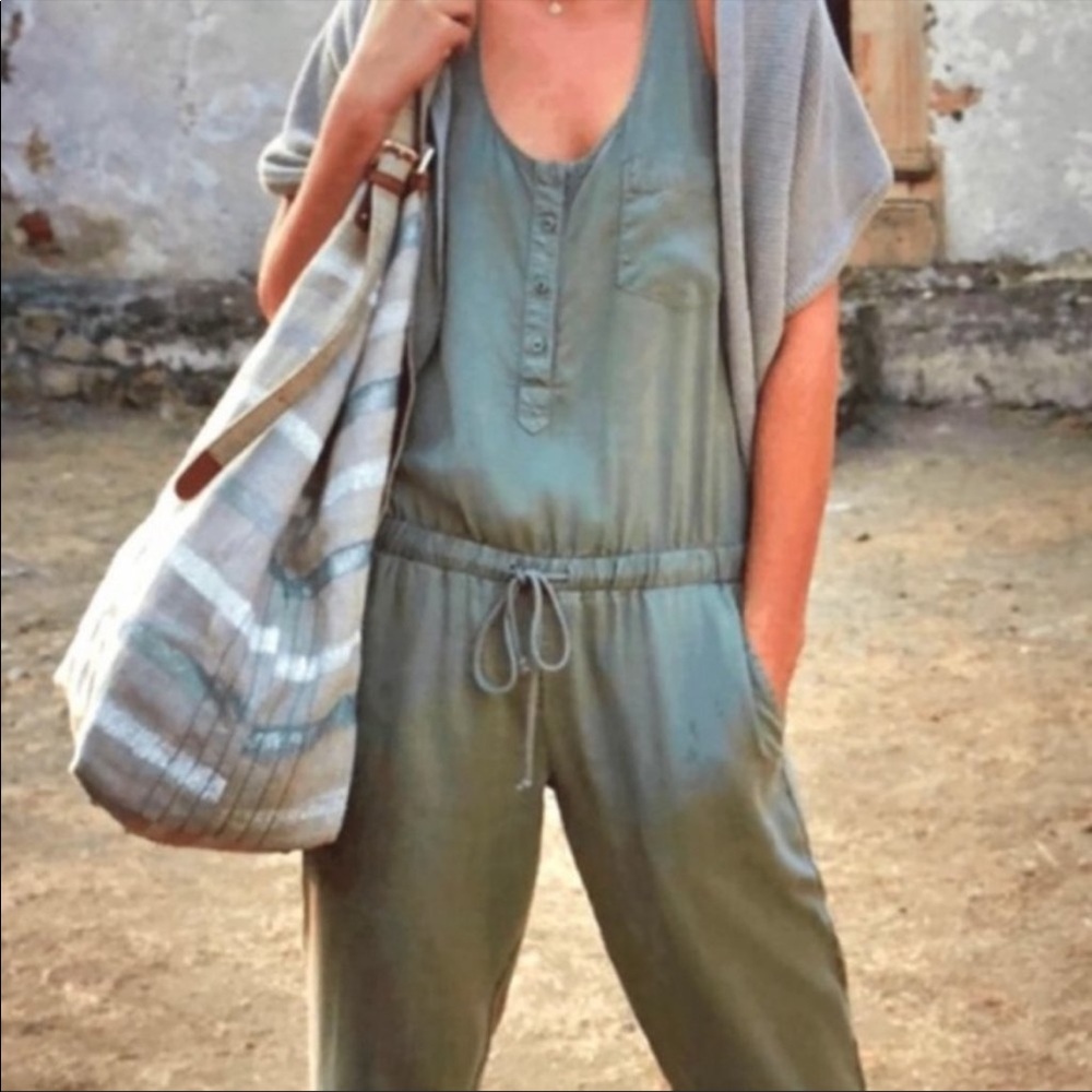Cloth & Stone Green Romper / Jumpsuit